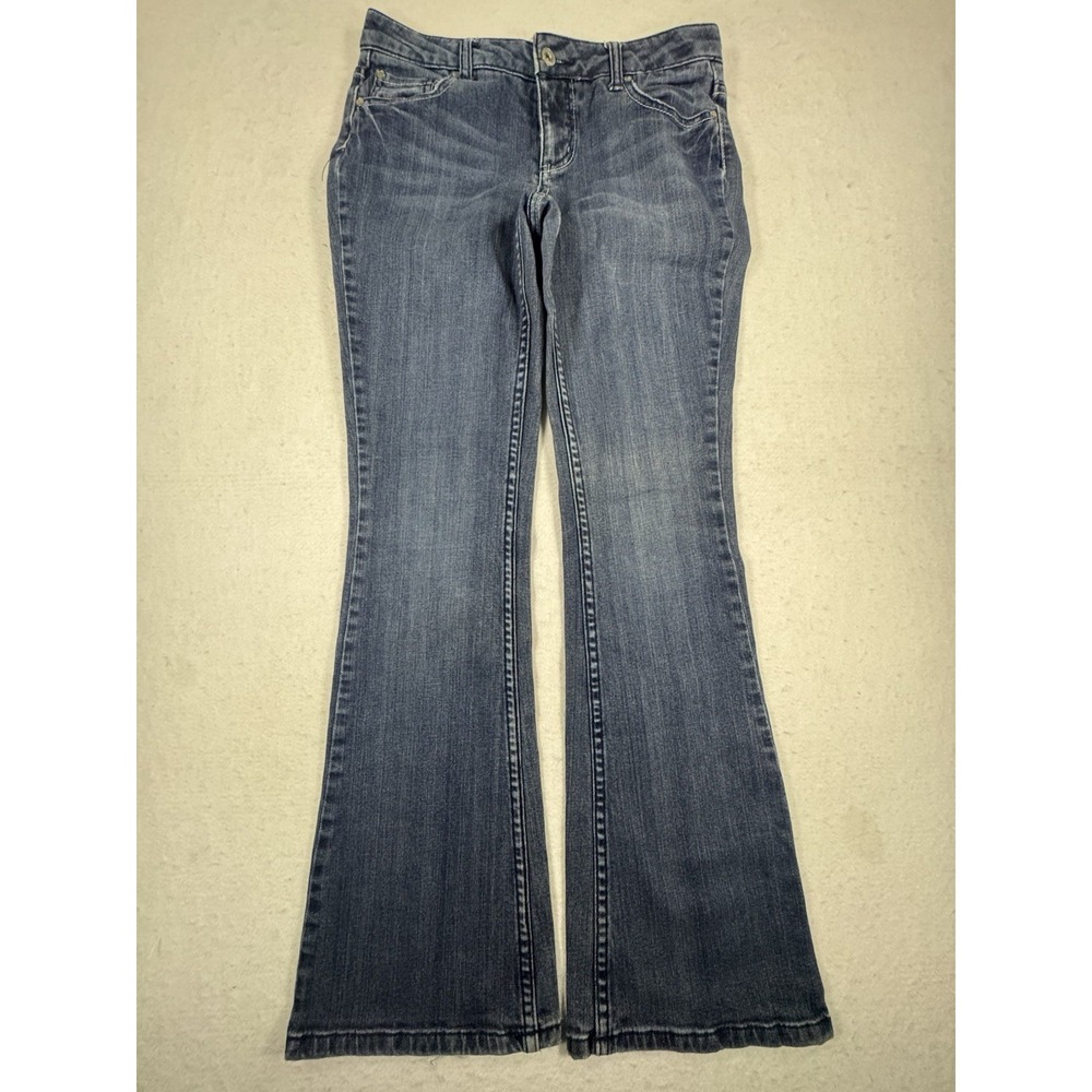 Refuge Women's Flare Jeans SR Medium Wash Bootcut Stretch Denim‎ Size SR
